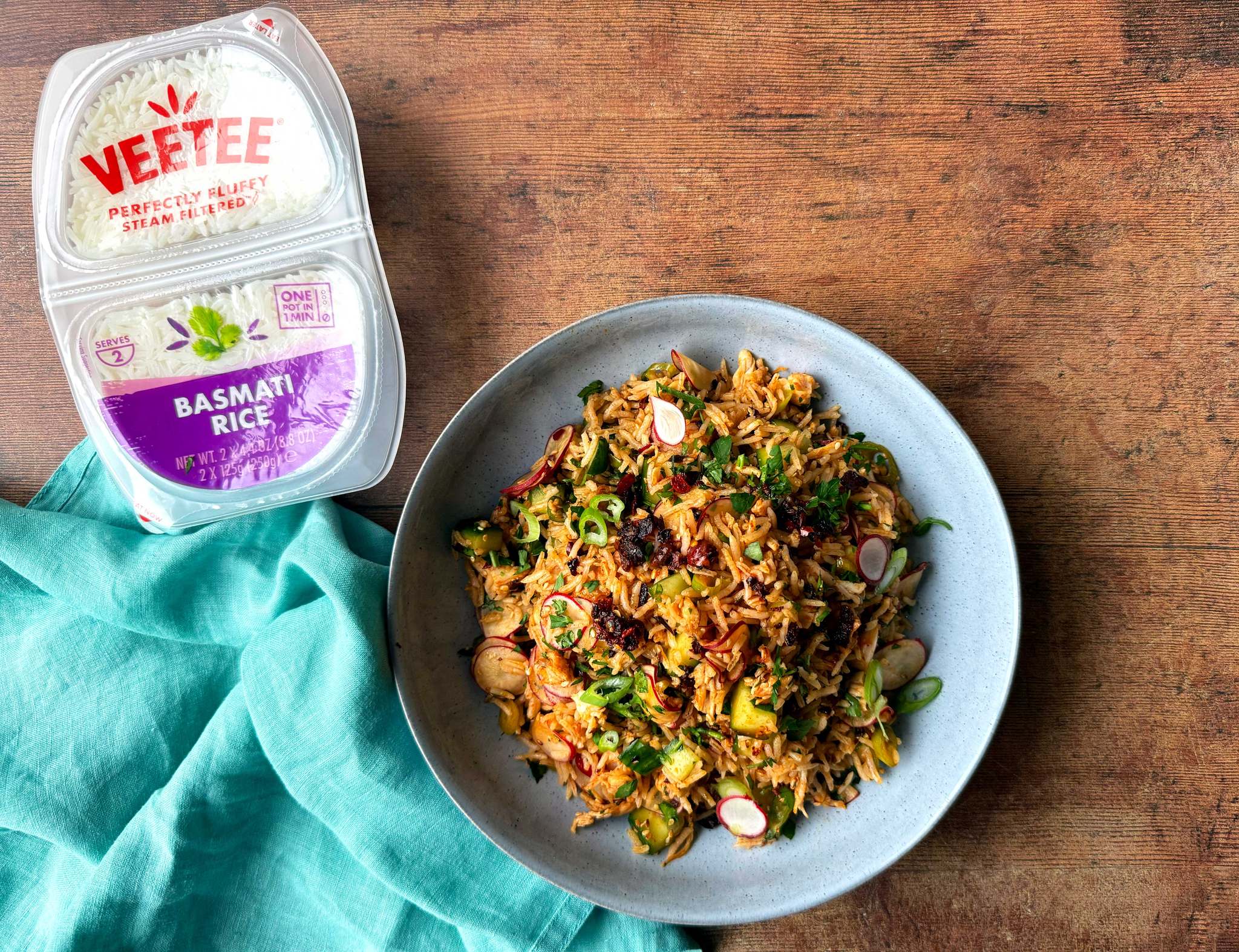 Quick & Easy Loaded Chicken & Rice Salad | Veetee Recipes | Veetee Group